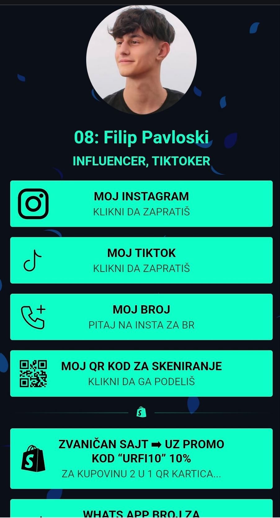2 U 1 ZLATNA QR KARTICA - ČUVAR NOVČANIKA I VIZIT KARTICA