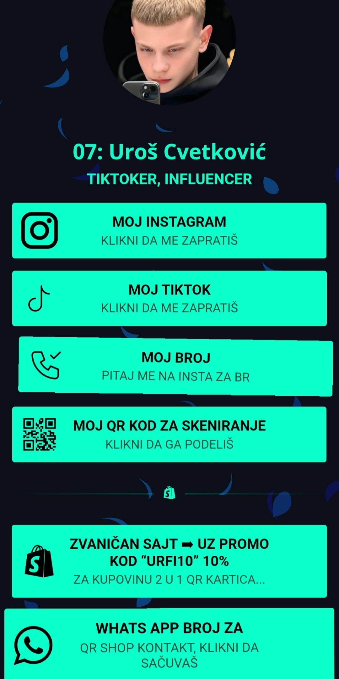 2 U 1 QR CODE KARTICA ZLATA VREDNA