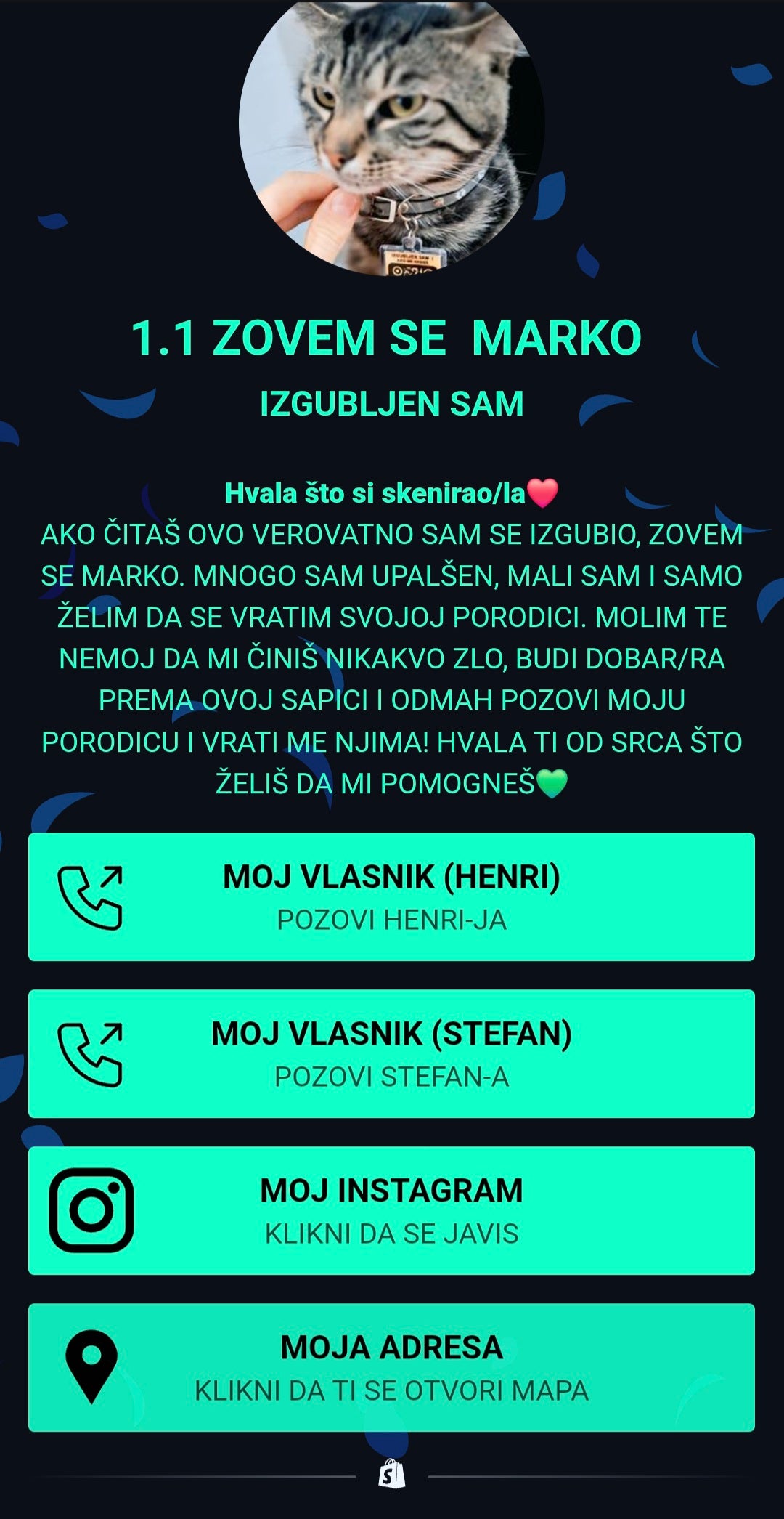 "NOVO" IZGUBLJENA ŠAPICA PRIVEZAK – DIGITALNA LIČNA KARTA ZA LJUBIMCE, SA PODACIMA VLASNIKA
