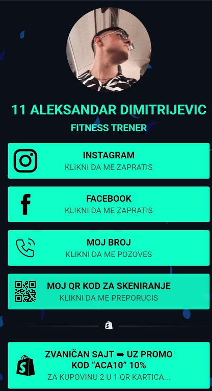 2 U 1 ZLATNA QR KARTICA - ČUVAR NOVČANIKA I VIZIT KARTICA