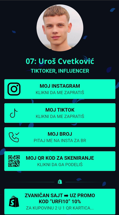 2 U 1 ZLATNA QR KARTICA - ČUVAR NOVČANIKA I VIZIT KARTICA